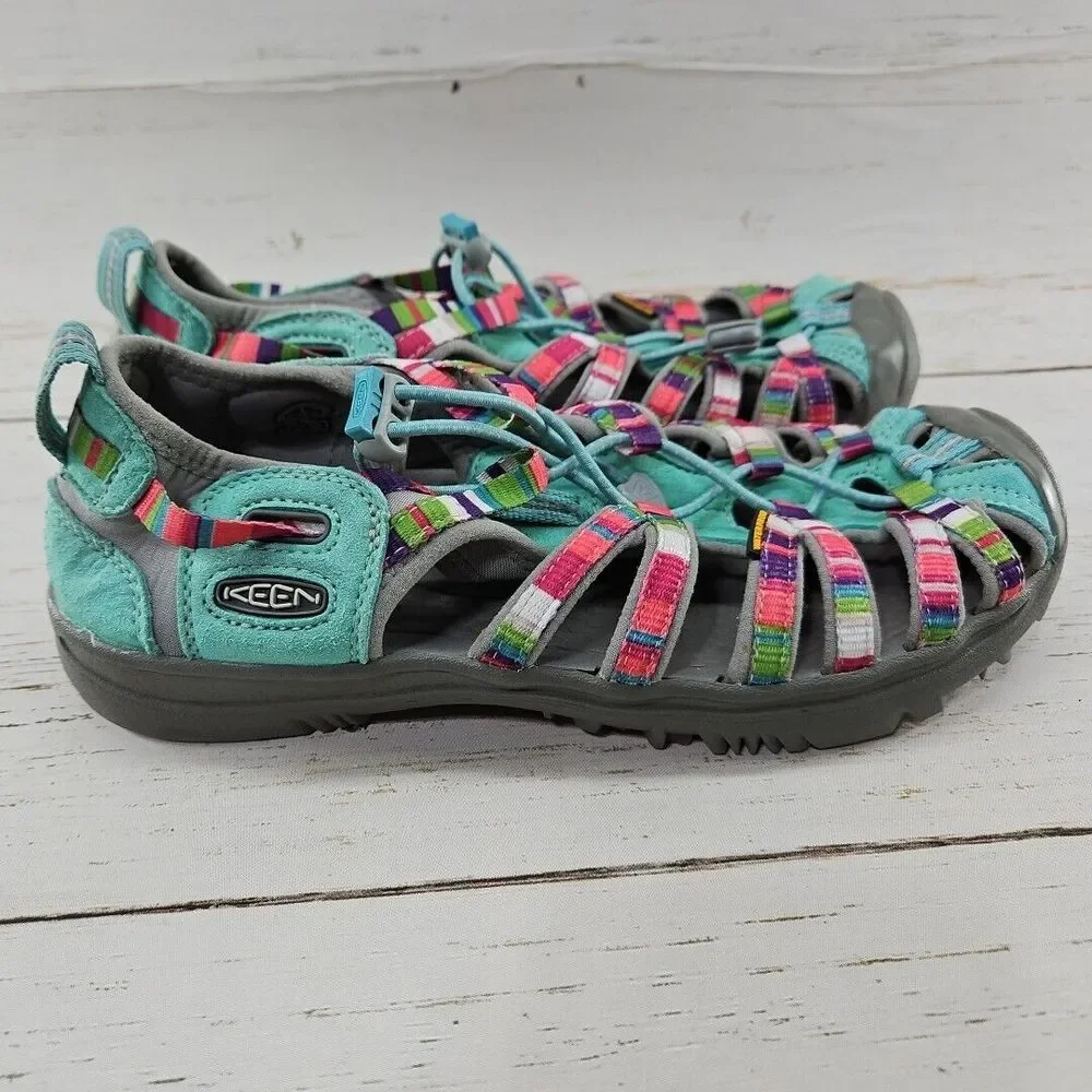 Keen Youth Girls‎ 5 Whisper Sport Sandals Raya Fusion Teal Pink Shoes 1014257